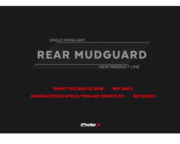 BMW F 750 GS [2024] – Yksikääntövarrellinen lokasuoja – Matt Black