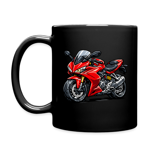 Ducati supersport [Tasse Schwarz] - Karikatur - Einseitig