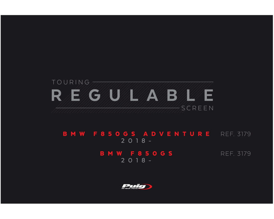 BMW F 750 GS [2024] – Justerbar skærm – Gennemsigtig