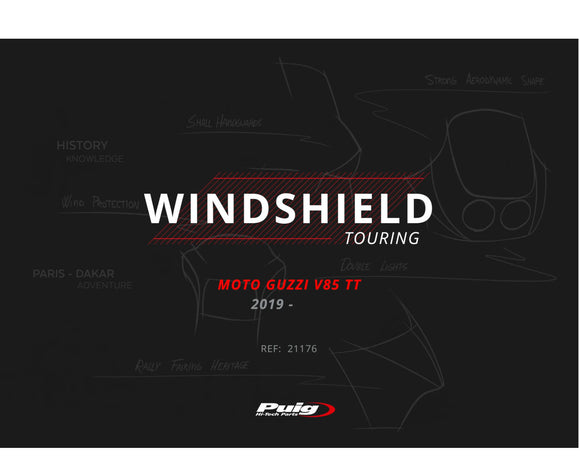 MOTO GUZZI V 85 TT TRAVEL [2020] – Tourenscheibe – Transparent