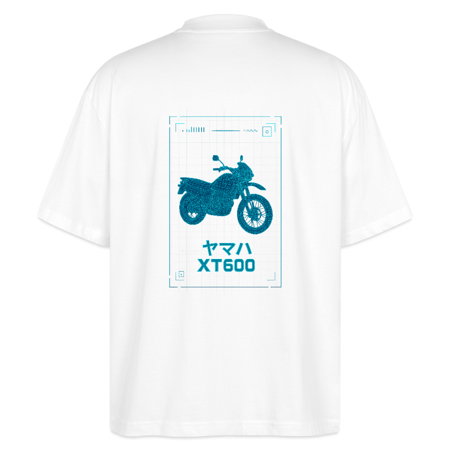 Yamaha XT 600 [Motorize] - Plano de espalda de camisa extragrande - Blanco