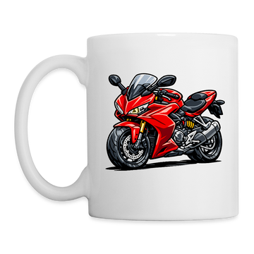 Ducati supersport [Tasse Weiß] - Karikatur - Einseitig