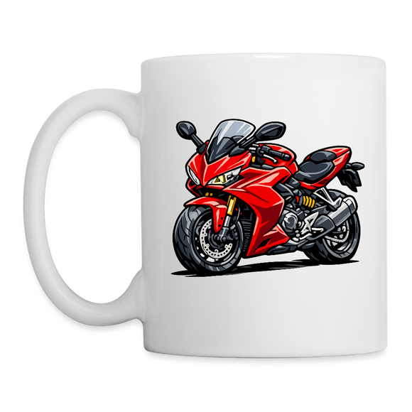 Ducati supersport [Tasse Weiß] - Karikatur - Einseitig