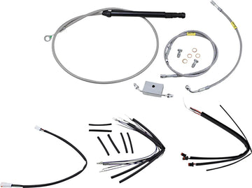 harley davidson flfb [BURLY BRAND] - Stuurkabel en remleidingset voor Burly Ape-sturen
