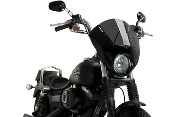 HARLEY-DAVIDSON DYNA STREET BOB FXDB-I [2006] - Dark Night Half Fairing | Stærkt tonet | PUIG 21095F
