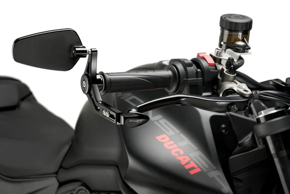 KTM RC 390 [2025] – Osłona dźwigni hamulca z lusterkiem wstecznym Pro – Srebrna