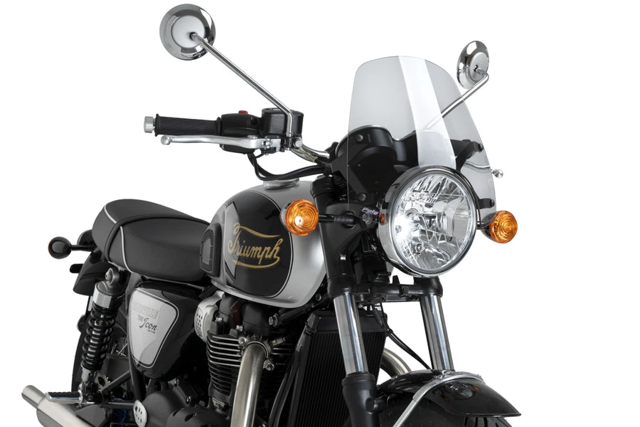 TRIUMPH BONNEVILLE T 120 BLACK [2025] - pantalla touring - muy tintada