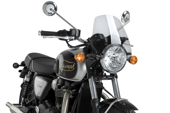 TRIUMPH BONNEVILLE T 120 BLACK [2025] – szyba sportowa – wygląd carbonu