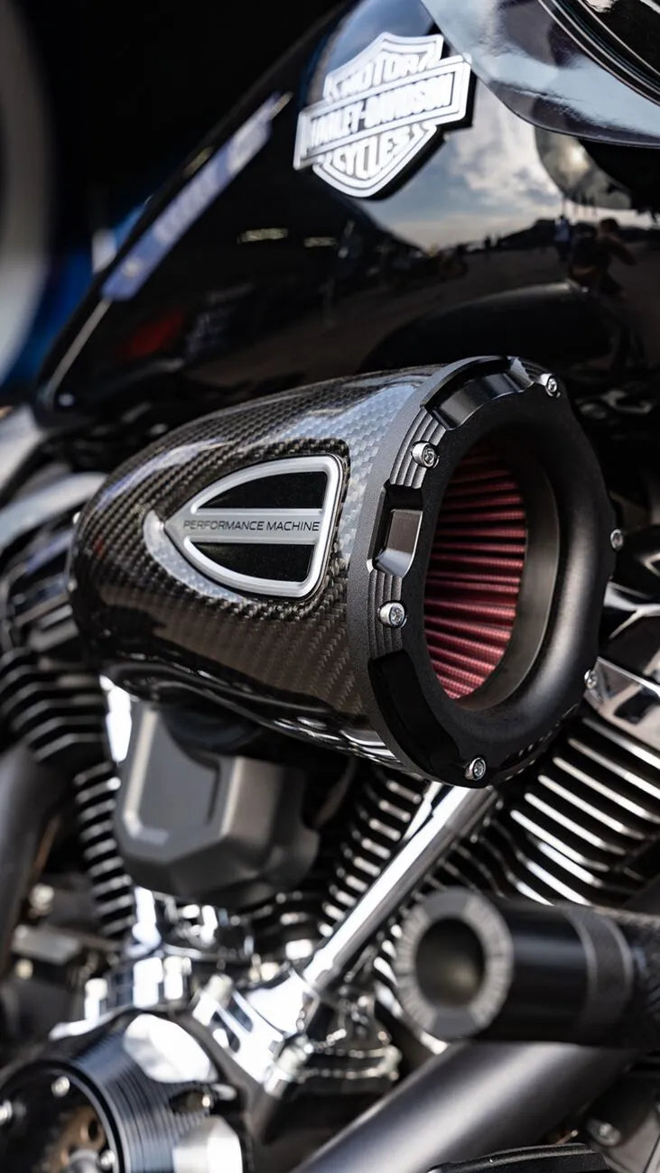 harley davidson touring [PERFORMANCE MACHINE (PM)] – C4 Series Carbonfaser-Luftfilterkit