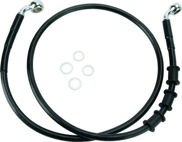 Harley Davidson FLS [DRAG SPECIALTIES] - Black Vinyl Extended Brake Line Kit