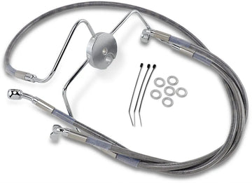 harley davidson flhri [DRAG SPECIALTIES] - Kit de latiguillos de freno de acero inoxidable en versión extendida - 0