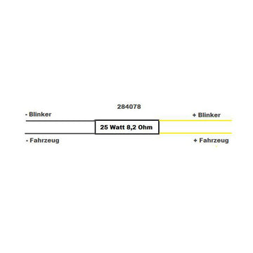 LED indikaatorkoormustakisti 8,2 oomi / 25 W - 1 tk