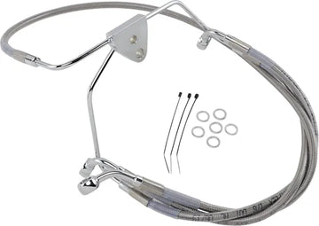 Harley Davidson Flhtcui [DRAG SPECIALTIES] – Edelstahl-Bremsleitungs-Kit, verlängert