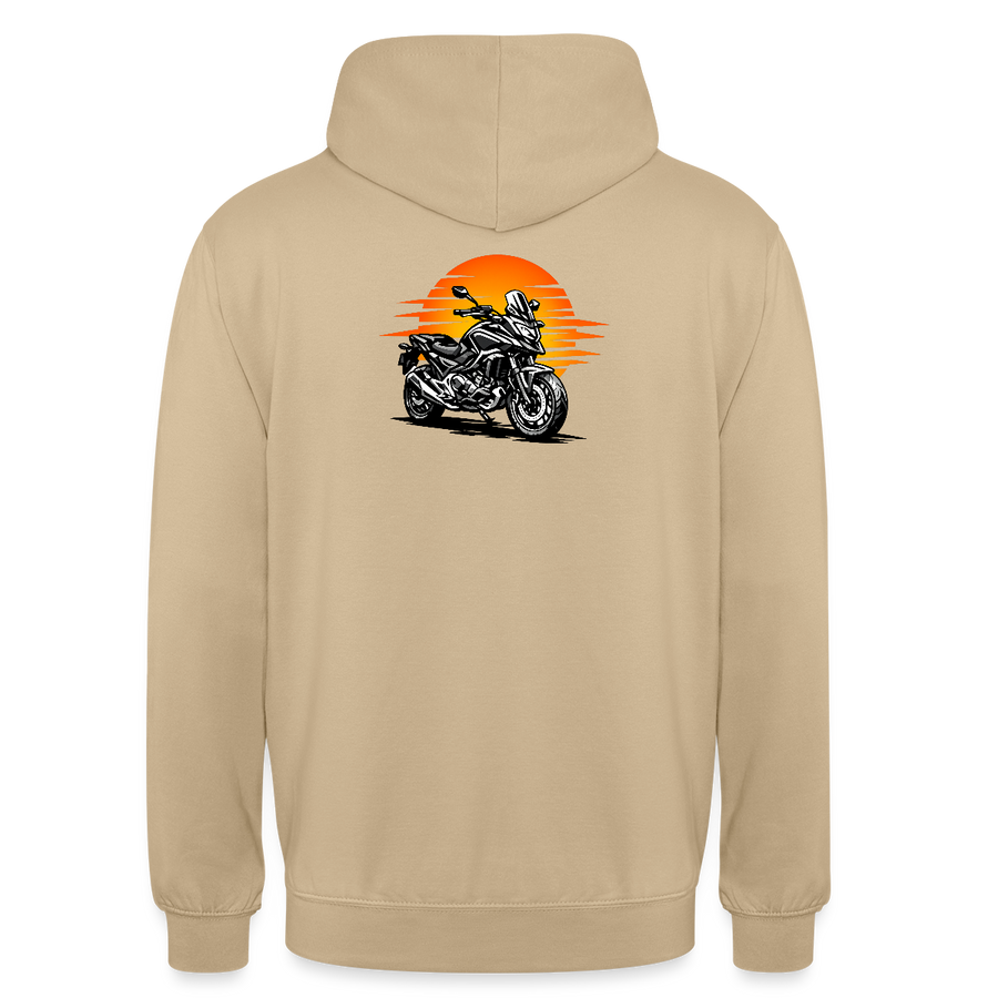 Honda nc 700 [Felpa con cappuccio] - Sunset Split - Stampa sul retro