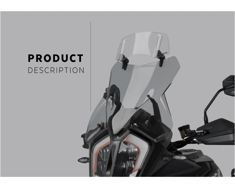 KTM 890 SMT [2025] – Spoiler Screen 2.0 Clip-on – Transparent