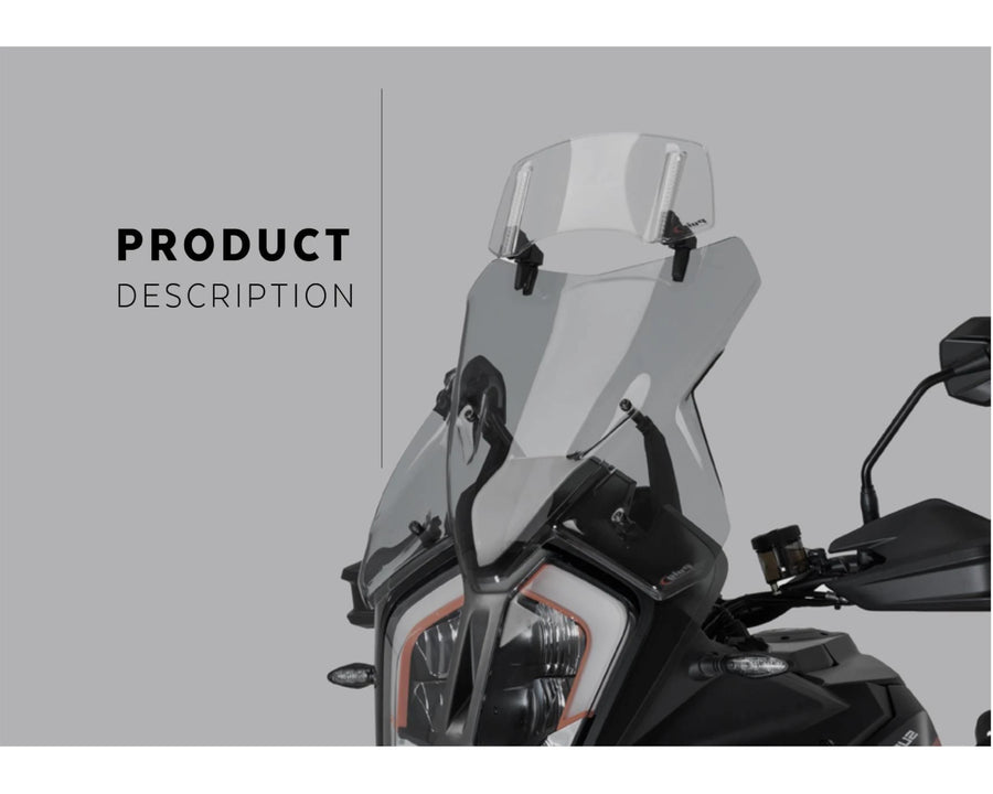 KTM 890 SMT [2025] – Disco spoiler 2.0 fixado com parafusos – Transparente
