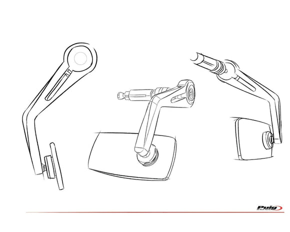 KTM 890 DUKE R [2025] – Look バックミラー – ブラック