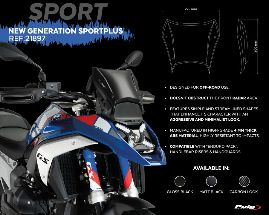BMW R 1300 GS TROPHY [2025] – bulle touring – transparente