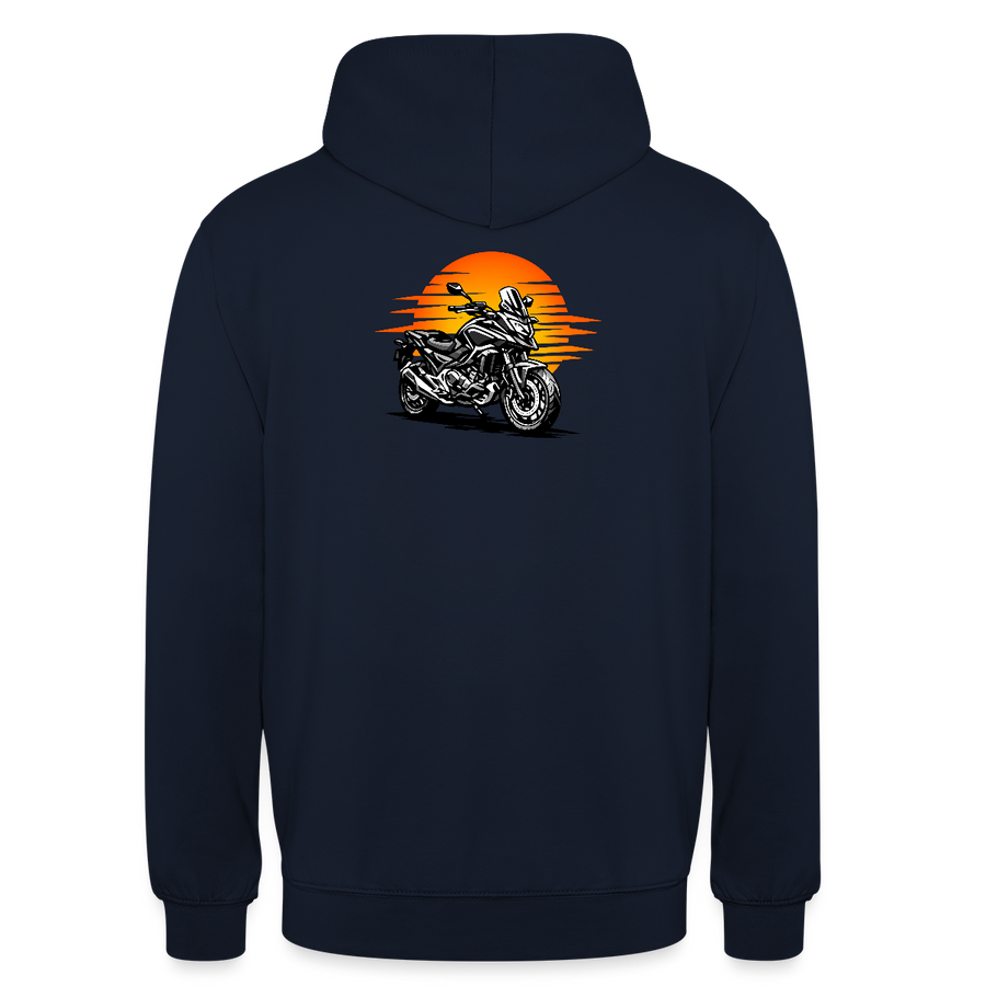 Honda nc 700 [Felpa con cappuccio] - Sunset Split - Stampa sul retro