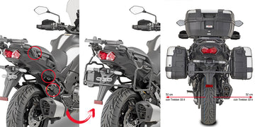 KAWASAKI KLZ 1000 VERSYS [2019-2024] - Montagem de caixa lateral de liberação rápida