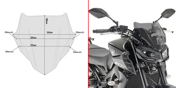 YAMAHA MT 09 MT 09 SP MT 09 TRACER [2017-2020] - Specifik vindruta