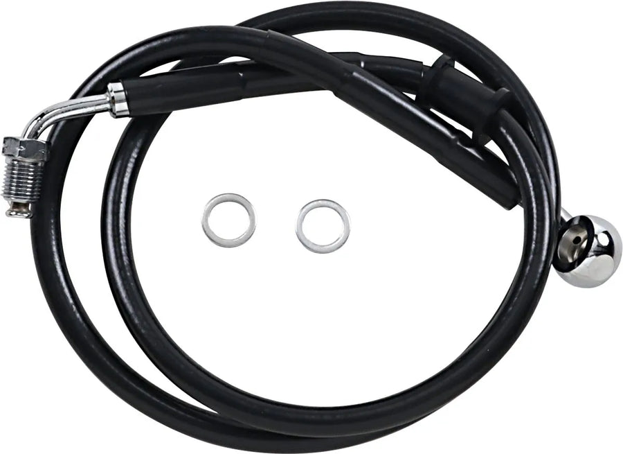 harley davidson flde [DRAG SPECIALTIES] – Verlängerte Edelstahl-Bremsleitung