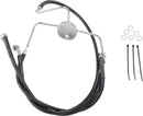 harley davidson flhri [DRAG SPECIALTIES] – Verlängertes schwarzes Vinyl-Bremsleitungs-Kit-1