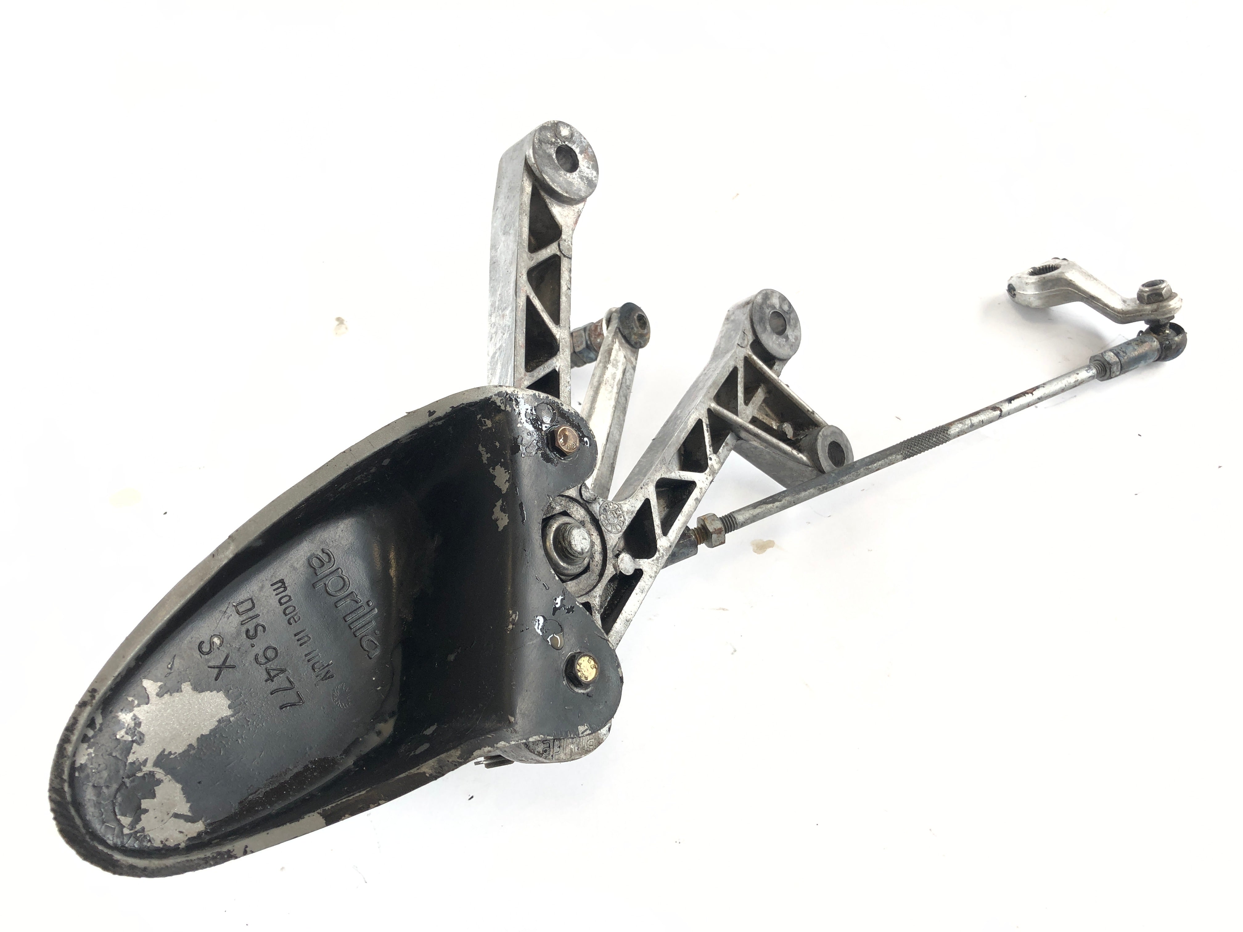 Aprilia RS 125 [2000] - Left footrest with gearshift linkage Driver's footrest