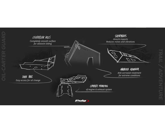 KAWASAKI KLR 650 [2025] – Motorskydd – Svart