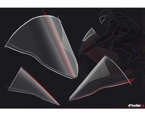 KAWASAKI ZX-10RR NINJA PERFORMANCE [2018] — Экран R-Racer — Прозрачный