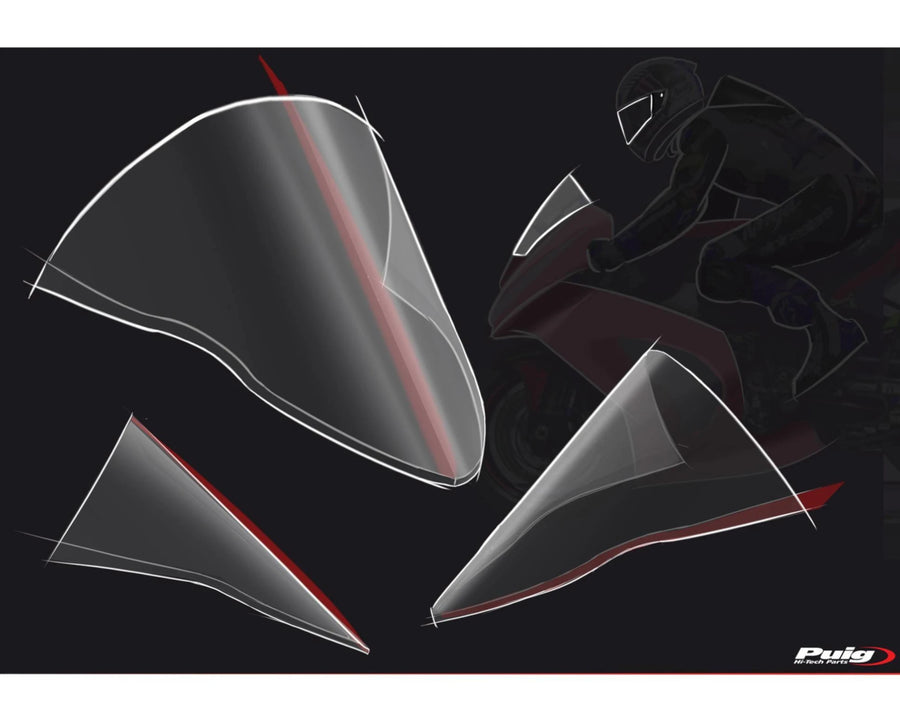 KAWASAKI ZX-10RR NINJA PERFORMANCE [2018] – Ekran R-Racer – Przezroczysty