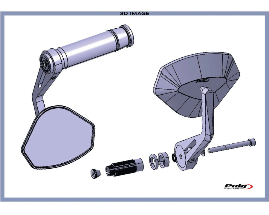 KTM 890 DUKE R [2025] – Hi-Tech V zpětné zrcátko – černé