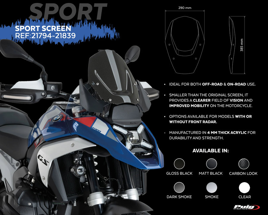 BMW R 1300 GS TROPHY [2025] – bulle touring – transparente