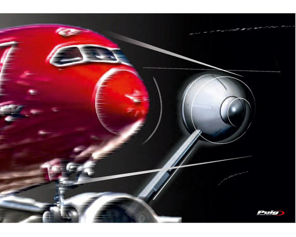 KTM 890 DUKE R [2025] – レトロバックミラー – 陽極酸化アルミニウム