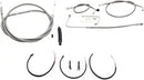 Harley Davidson FLS [LA CHOPPERS] – Komplettes Edelstahl-geflochtenes Lenkerzug-/Bremsleitungs-Kit