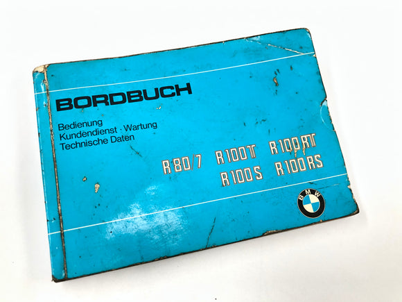 BMW R 100 S - Bordbuch Handbuch Betriebsanleitung