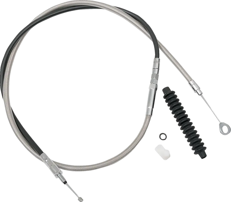 harley davidson flhrxs [DRAG SPECIALTIES] – Hocheffizientes Kupplungsseil aus geflochtenem Edelstahl