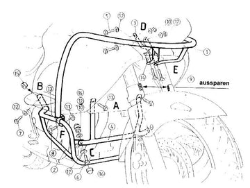 Honda NT 650 V Deauville [1998-2005] - Motorbeskyttelsesbjælke - 0