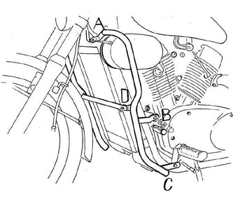 Kawasaki Vn 1500 [1988-2004] - Барная планка моторной защиты - 0