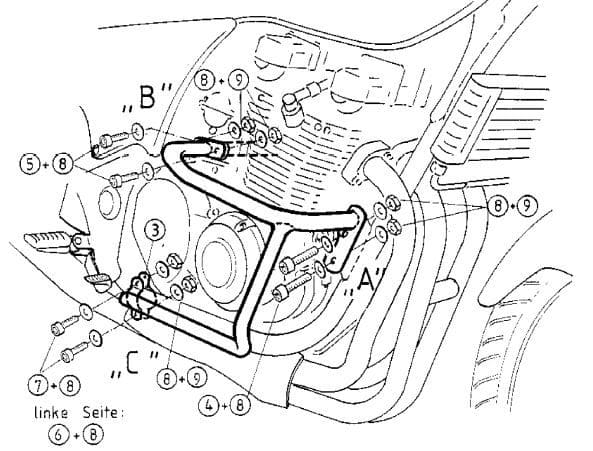 Kawasaki ZR-7 [1999-2003] - Motorschutzbügel