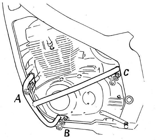 Suzuki GS 500 E [1989-2008] - barre de protection des moteurs