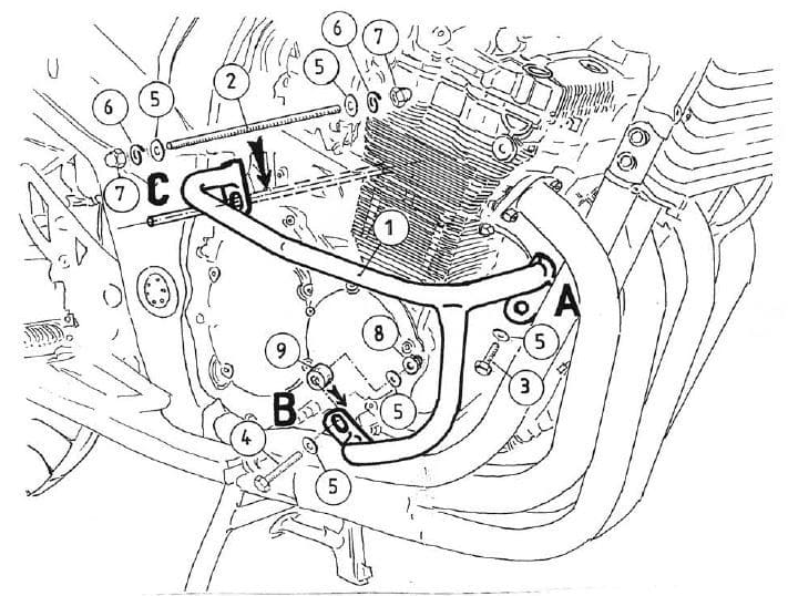 Suzuki GSF 650 [2005-2006] - Motorschutzbügel