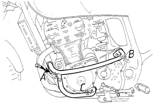 Suzuki GSF 600 S Bandit [2000-2004] - barre de protection des moteurs