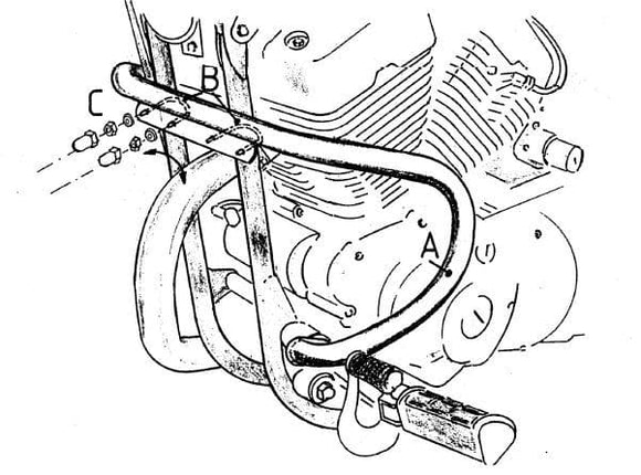 Yamaha XV 125 [1989-2002] - Pasek ochrony silnika
