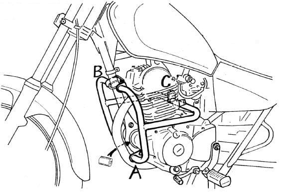 Yamaha SR 125 [1996-2001] - Engine guard