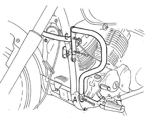 Yamaha XVS 650 Drag Star [1996-2003] - Moottorin suojauspalkki