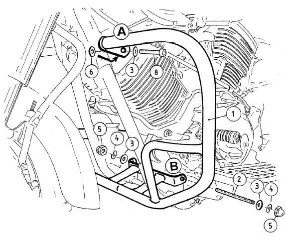 Yamaha XVS 1100 Drag Star [1999-2002] - motor protection bar