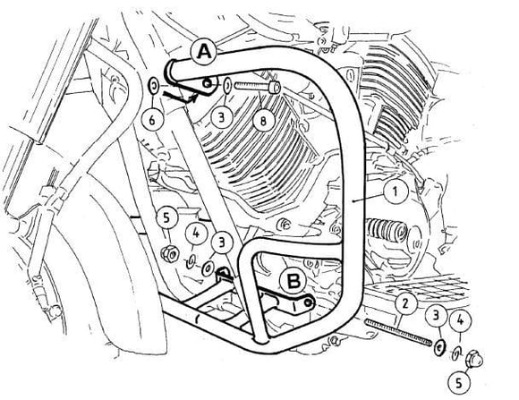 Yamaha XVS 1100 A Drag Star [2001-2007] - motor protection bar