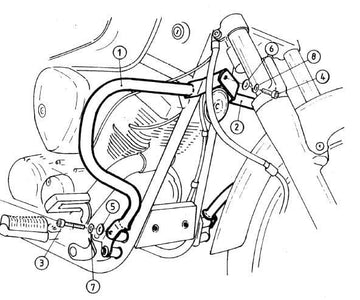 Yamaha XVS 125 [2000-2004] - Motorbeskyttelsesbjælke