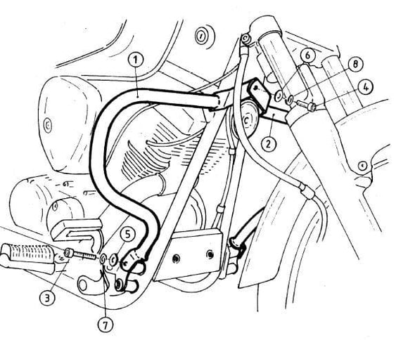 ヤマハXVS 125 [2000-2004]  - モーター保護バー